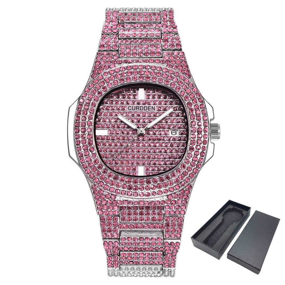 Diamond Luxury Watch Men Gold