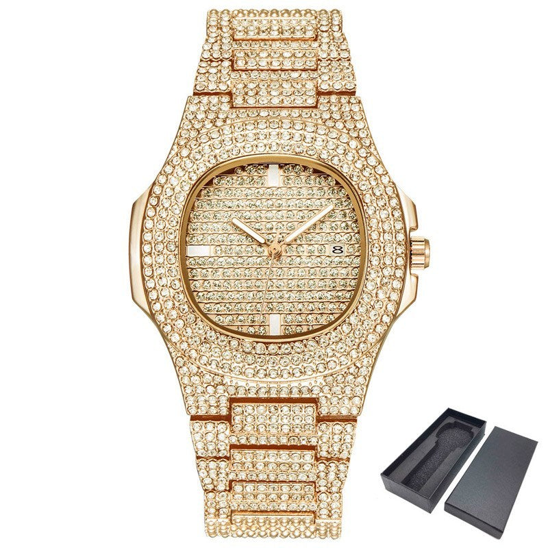 Diamond Luxury Watch Men Gold