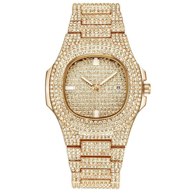 Diamond Luxury Watch Men Gold