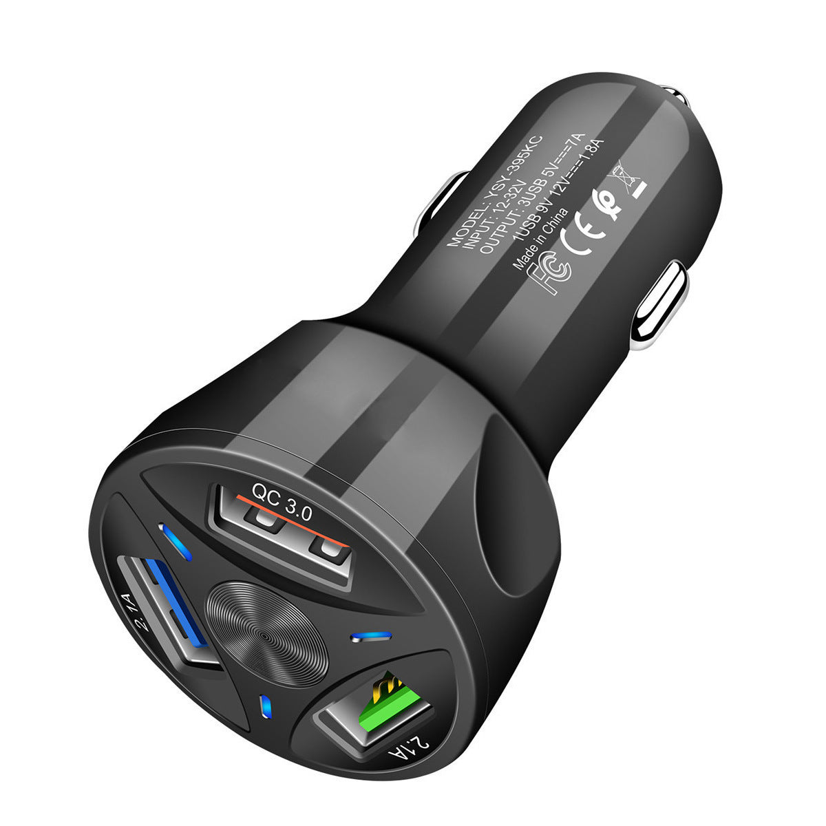 Fast Car Charger One For Four Car Mobile Phone